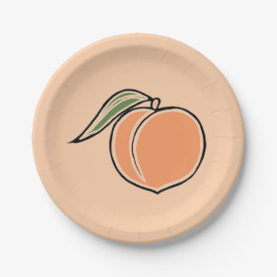 Peach Paper Plate