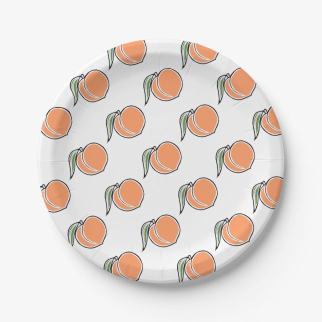 Peach Paper Plate (Front)