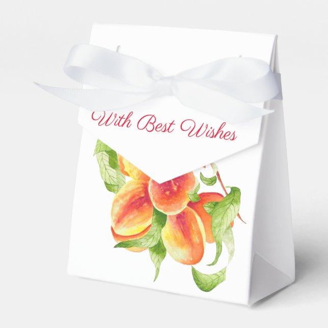 'Peach Paradise' on a Favour Box (Front Side)