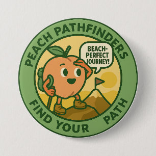 Peach Pathfinders Find Your Path 7.5 Cm Round Badge