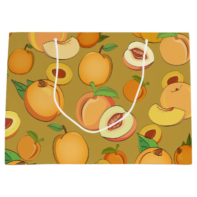 Peach Pattern 2 Large Gift Bag (Front)