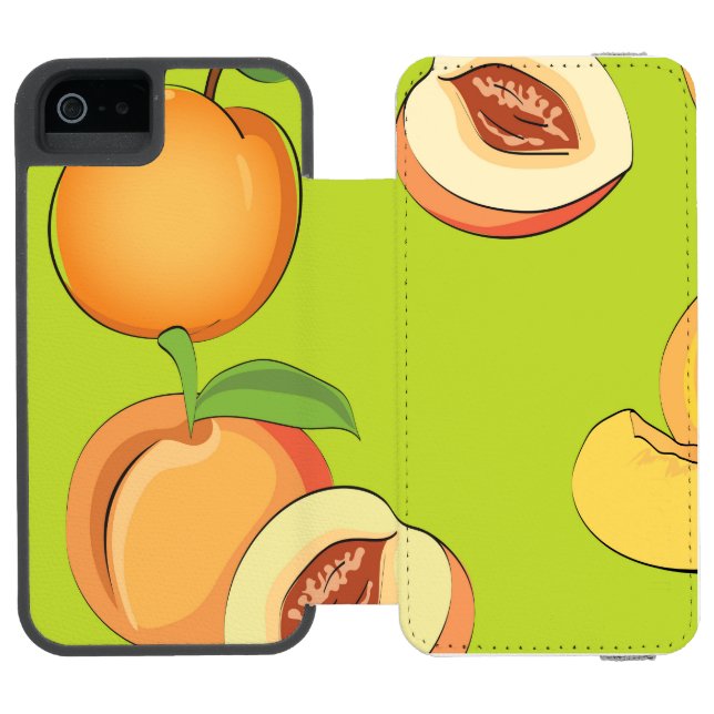 Peach Pattern 4 Incipio iPhone Wallet Case (Folio Open)