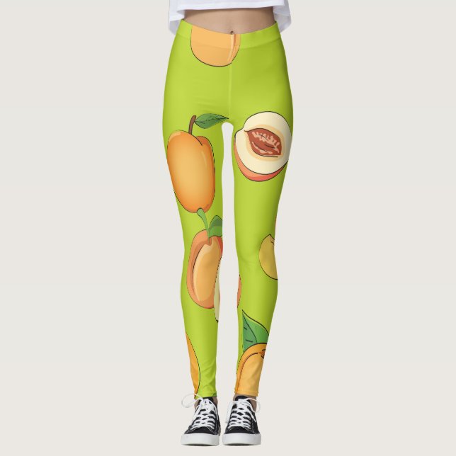 Peach Pattern 4 Leggings (Front)