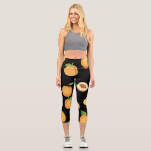 Peach Pattern 5 Capri Leggings