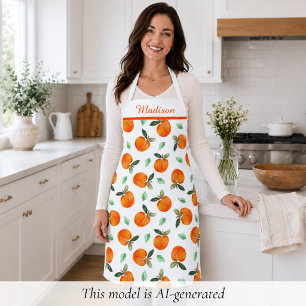 Peach Pattern Apron