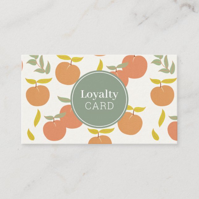 Peach Pattern Cream Loyalty Card (Front)
