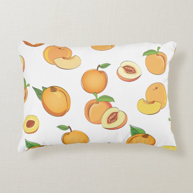 Peach Pattern Decorative Cushion (Front)