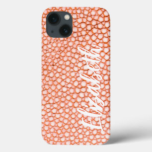 Peach Pattern Personalised iPhone 13 Case