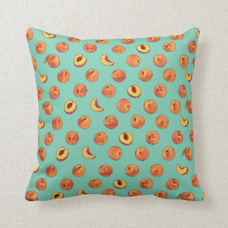 Peach Pattern Polyester Throw Pillow 16" x 16"