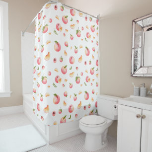 Peach Pattern Shower Curtain