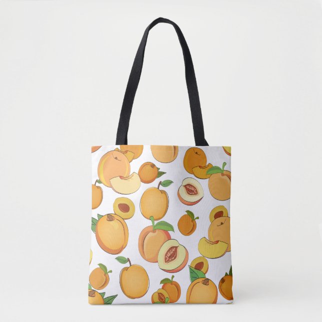 Peach Pattern Tote Bag (Front)