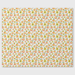 peach pattern wrapping paper