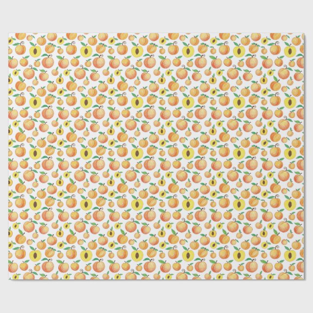 peach pattern wrapping paper (Flat)