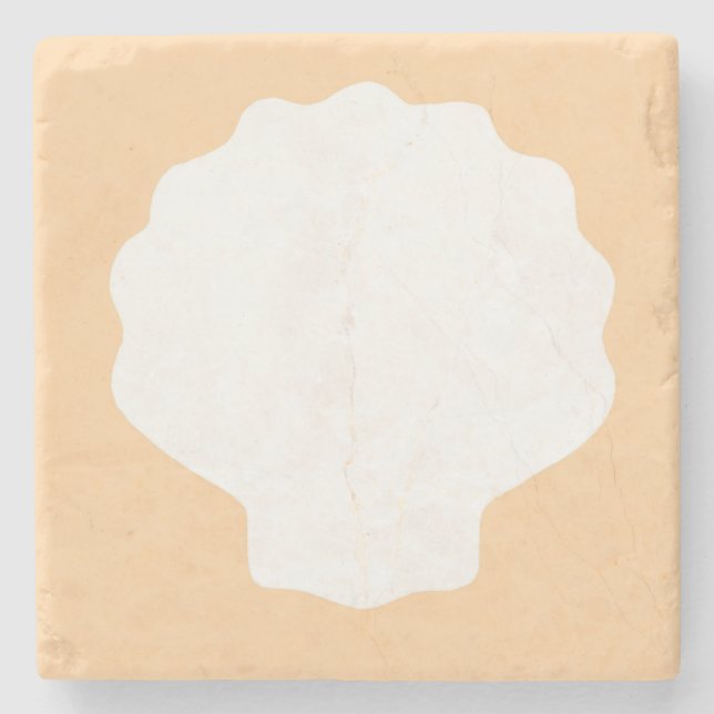 Peach Pearl Stone Coaster (Front)