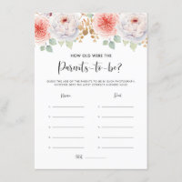 Peach Peonies and Gold Leaves Parents Age Guessing