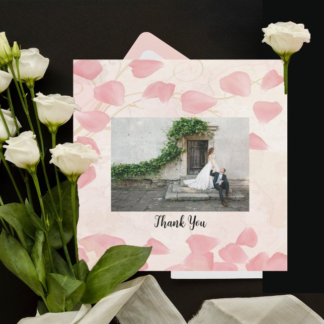 Peach Petals & Cream Thank You Cards (Creator Uploaded)