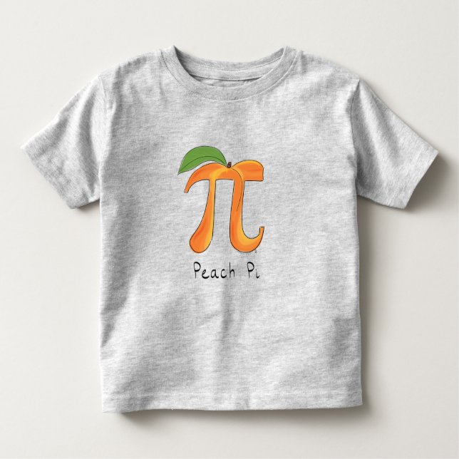 Peach Pi Cute Math Pi Day Kid's Toddler T-Shirt (Front)