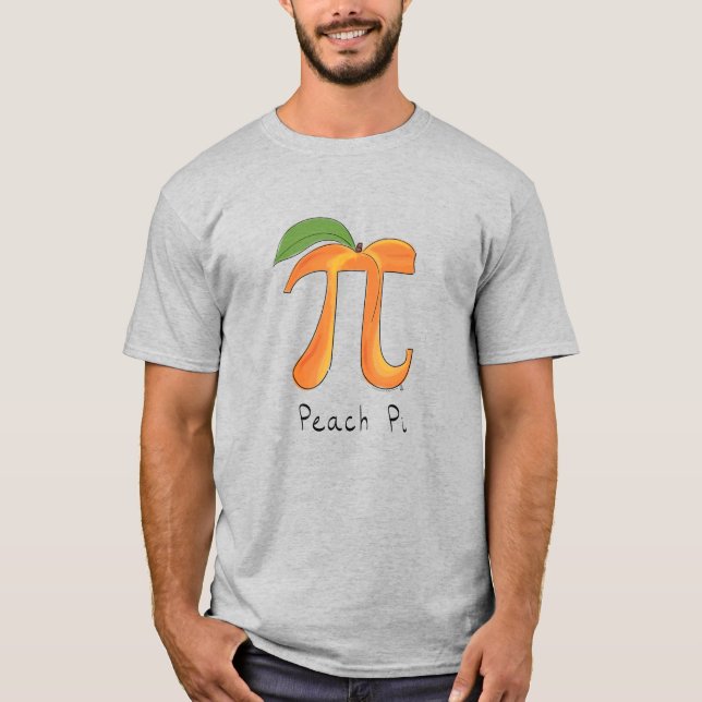Peach Pi Cute Math Pi Day Men's T-Shirt (Front)