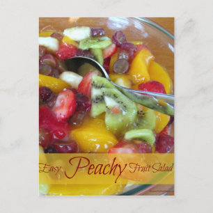 Peach Pie Filling Fruit Salad Recipe Card