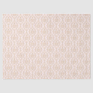Peach Pineapple Damask Decoupage Tissue Paper