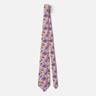 Peach, Pink, Purple Floral Tie