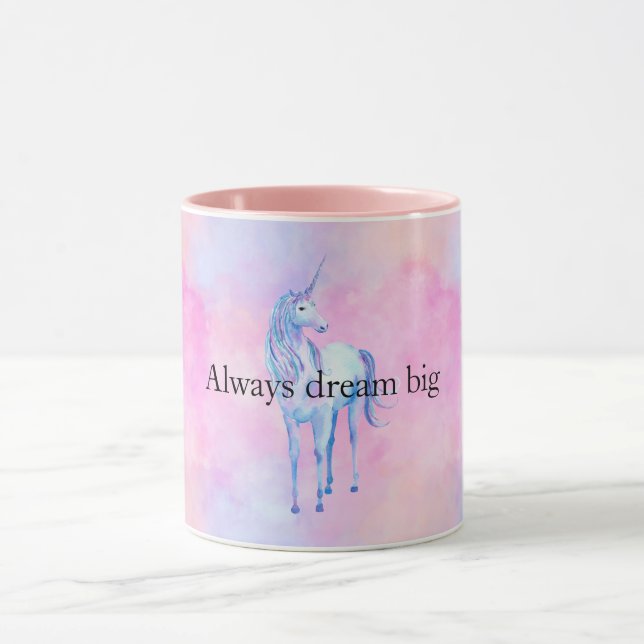 Peach Pink Purple Unicorn Mug (Center)