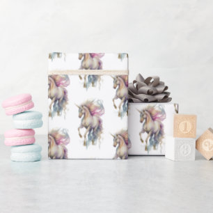 Peach Pink Unicorn Dream  Wrapping Paper