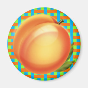 Peach Plaid Magnet