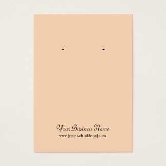 Peach Plain Simple Custom Earring Card