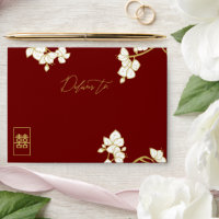 Peach/Plum Blossoms Double Happiness Asian Wedding