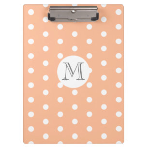 Peach Polkadot  Clipboard