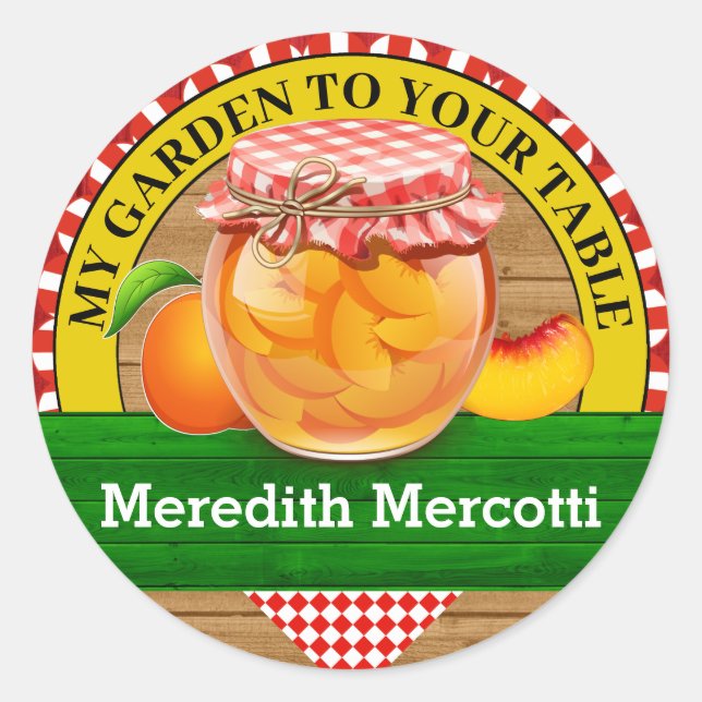Peach Preserves Classic Round Sticker (Front)