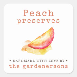 Peach Preserves Square Sticker