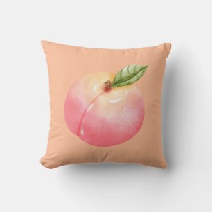 Peach Print Cushion