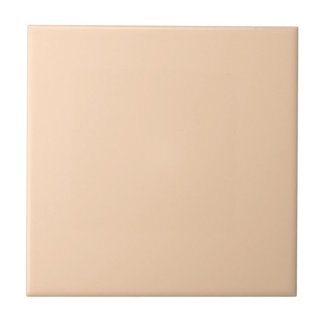 Peach Puff Solid Color Ceramic Tile (Front)