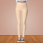 Peach Puff Solid Colour  Leggings<br><div class="desc">Peach Puff Solid Colour</div>