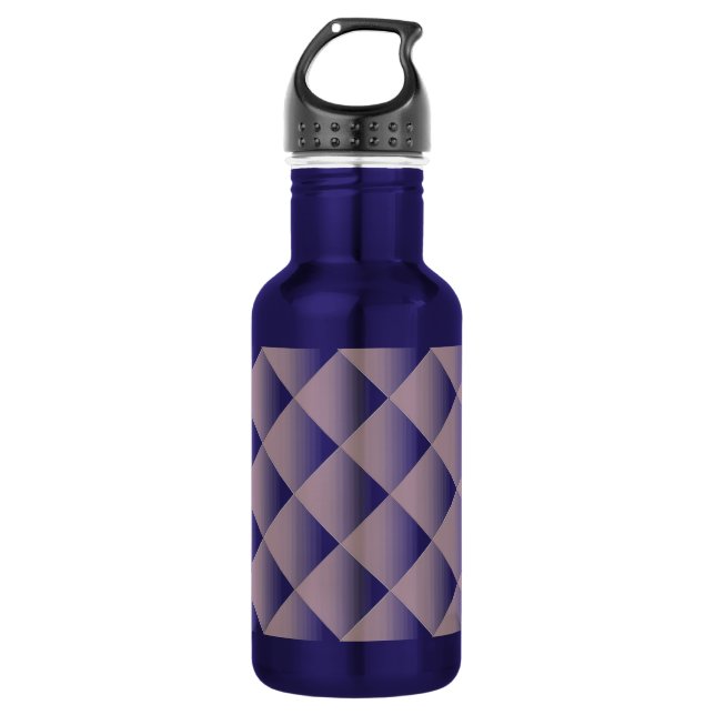 Peach Quilted Pattern with a Diamond 532 Ml Water Bottle (Front)