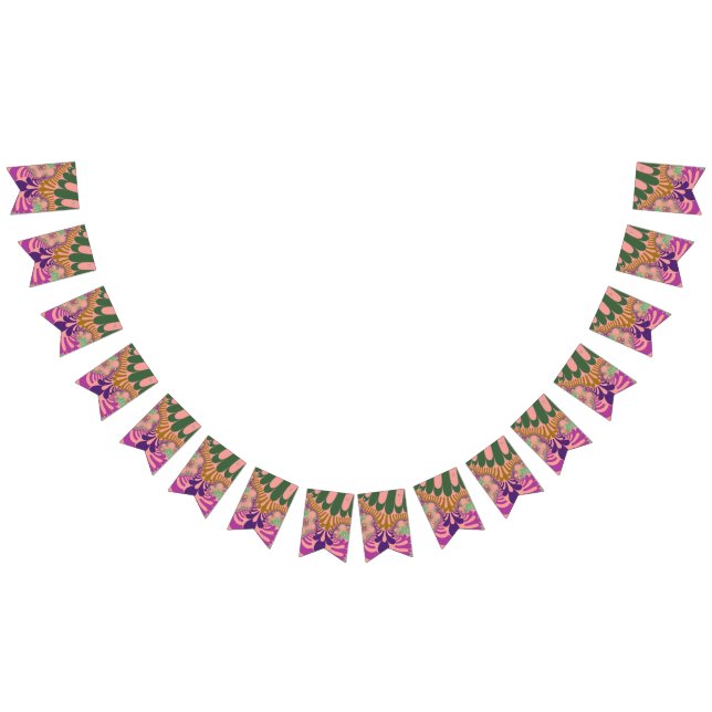 Peach Rainbow Mod Party Bunting Banner (All)