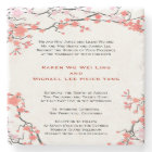 Peach Red & Pink Cherry Blossoms Oriental Wedding
