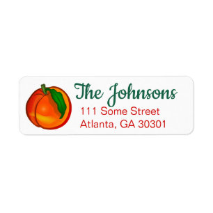 Peach Return Address Label