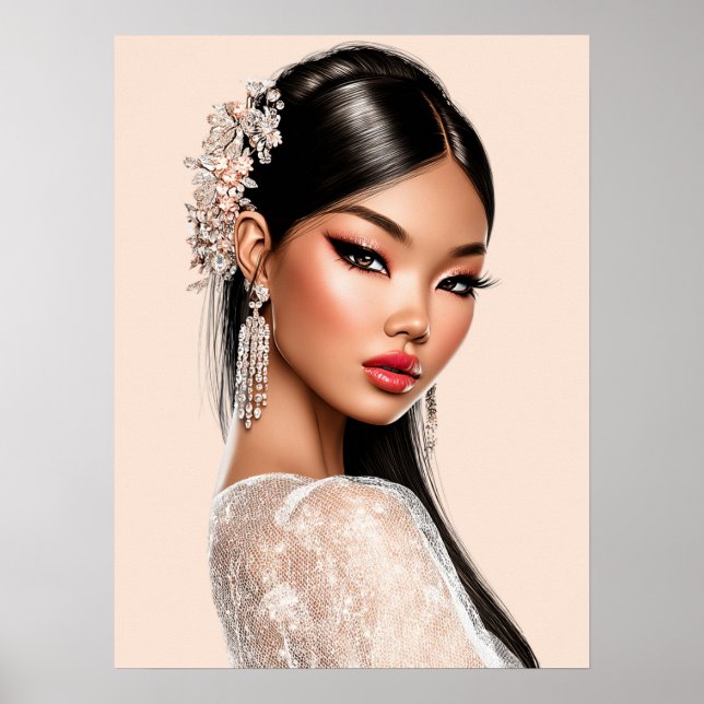 Peach Reverie | Vertical Portrait Poster (18×24) (Front)