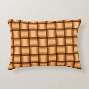 Peach Ribbon Decorative Cushion