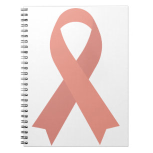 Peach Ribbon Endometrial Cancer Uterine Cancer Notebook