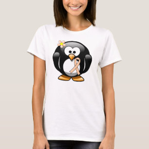 Peach Ribbon Penguin T-Shirt