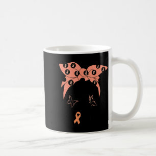 Peach Ribbon Uterine Endometrial Cancer Warrior Coffee Mug