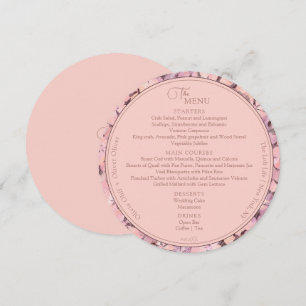 Peach Romance Wedding Circle Menu