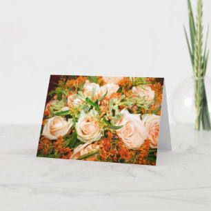 Peach Rose Bouquet Card