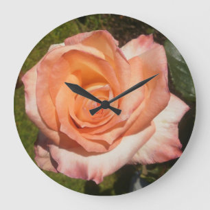 Peach Rose Clock