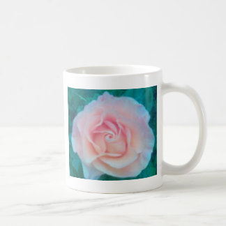 peach rose coffee mug