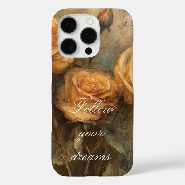 Peach Rose Floral Romantic Case-Mate iPhone Case (Back)